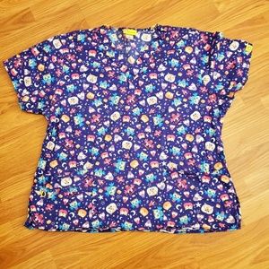 Cute Owl XL scrub top